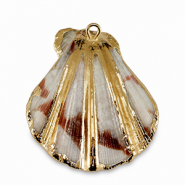 Pendentifs coquillage specials Coquille Saint-Jacques Ivoire-doré