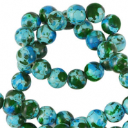 Perles en céramique 6mm Vert-bleu