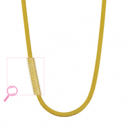 Colliers en acier Inox serpentine Doré