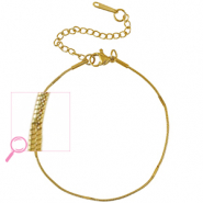 Bracelets en acier Inox Dor&eacute;