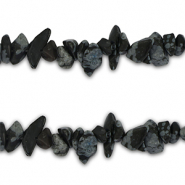 Perles chipstone Pierre de Neige Noir-anthracite marbre