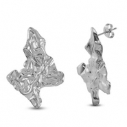 Boucles d'oreilles puces en acier Inox Argenté