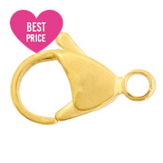 Apprêts en acier inox fermoir mousqueton 9mm Doré