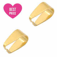 Apprêts en acier inox bélière sans anneau Doré