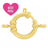 Appr&ecirc;ts en acier inox fermoir bou&eacute;e 12mm avec anneaux Dor&eacute;