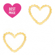 Breloques en acier inox connecteur coeur Doré