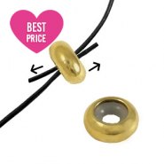 Appr&ecirc;ts en acier Inox perles stoppeur 10x4mm Dor&eacute;