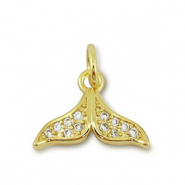 Métal TQ laiton breloques queue Doré