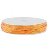 Fil macram&eacute; tress&eacute; 1mm Orange m&eacute;tallique