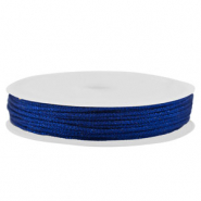 Fil macramé tressé 0,8mm Bleu métallique