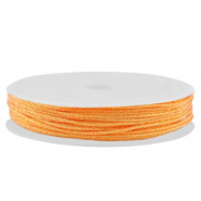 Fil macram&eacute; tress&eacute; 0,8mm Orange m&eacute;tallique