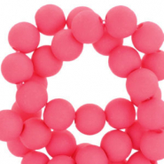 Perles acryliques 4 mm Rose n&eacute;on