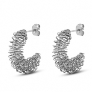 Boucles d'oreilles / puces en acier Inox Argenté