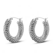 Boucles d'oreilles / puces en acier Inox Argenté