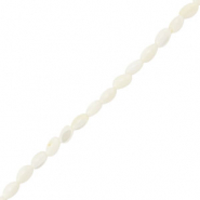 Perles coquillage ovale Blanc