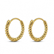 Boucles d'oreilles en acier Inox créoles Doré