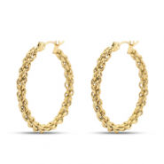 Boucles d'oreilles en acier Inox créoles Doré