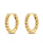 Boucles d'oreilles en acier Inox créoles Doré