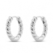 Boucles d'oreilles en acier Inox créoles Argenté