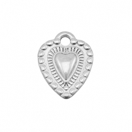 Breloques en acier Inox coeur Argenté