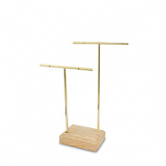 Pr&eacute;sentoir bijoux pour boucles d'oreilles Natural-dor&eacute;