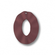 Pendentifs acryliques ovale Rouge fonc&eacute;-marron