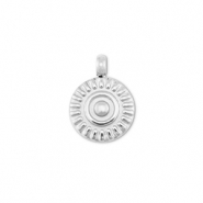 Breloques en acier Inox soleil Argent&eacute;