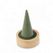 Présentoir bijoux pour bagues Natural-verte olive