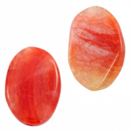 Pierres semi-précieuses ovale orange rouge opal