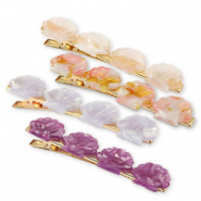 Accessoires cheveux pince à cheveux coquillage Mélange violet-rose