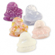 Accessoires cheveux pinces à cheveux cœur Mélange violet-rose