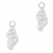 Breloques en acier Inox coquille Argenté