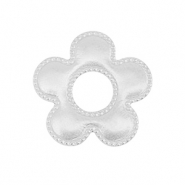 Breloques/connecteur en acier Inox fleur Argenté