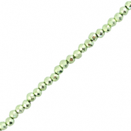 Perles à facettes 2mm rondes Vert métallique