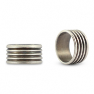 Poussoirs en m&eacute;tal DQ anneau Argent&eacute; antique (sans nickel)