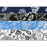 Mélange de 4 bandanas Bleu foncé-noir-bleu clair-blanc