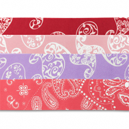 Mélange de 4 bandanas Rouge-rose clair-violet-rose foncé