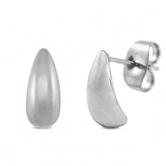 Boucles d'oreilles puces en acier Inox Argenté