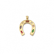 Métal TQ laiton breloques fer à cheval Doré