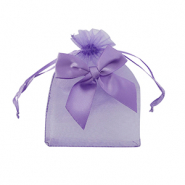 Sachet à bijoux en organza avec nœud Violet