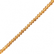 Perles à facettes 4x3mm disque Heishi Marron