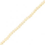 Perles à facettes 4x3mm disque Heishi Champagne clair