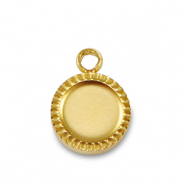 Pierre de Naissance breloque avec serti pour flatback SS16 en acier Inox Doré