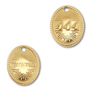 BY31® Breloque en acier Inox numéros des anges 444 / protection Doré