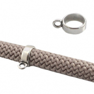 Métal DQ anneau avec œillet Argenté antique (sans nickel)