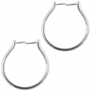 Métal DQ bague pour perle argenté antique (sans nickel)