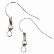 Boucles d'oreilles crochets en métal DQ Argenté antique (sans nickel)