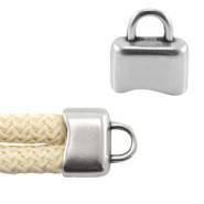 Embouts en métal DQ avec anneau pour cordon 5mm Argenté antique (sans nickel)