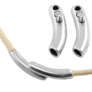 Fermoirs aimant&eacute;s en m&eacute;tal DQ pour cordon (Dreamz) 5mm argent&eacute; antique (sans nickel)