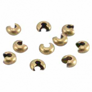 Apprêts en métal DQ cache perles à écraser 5mm Bronze antique (sans nickel)